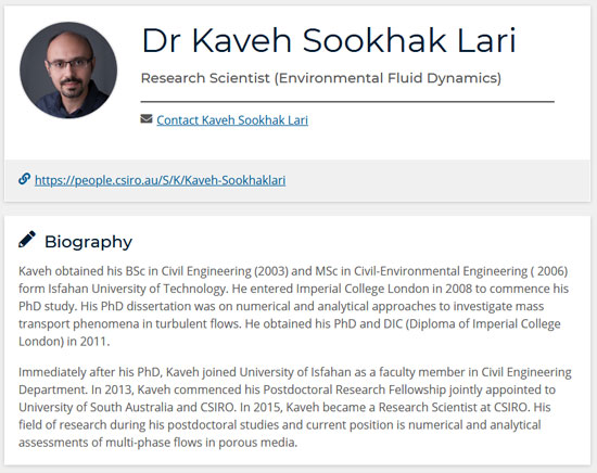 Dr Kaveh Sookhak Lari
